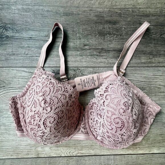 Thirdlove Artisan Lace Balconette Bra 40C Blush Pink Lace Sexy Supportive Comfy - Picture 2 of 6